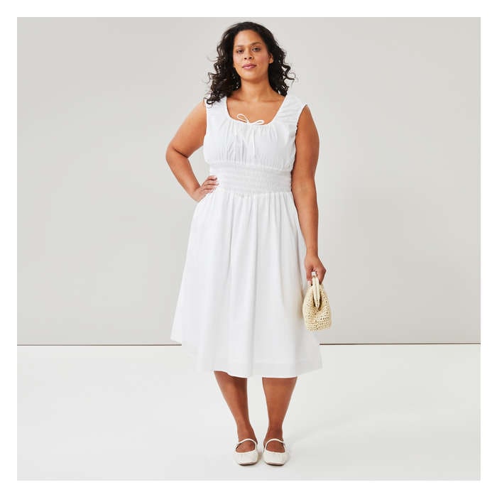 Women+ Smocked Midi Dress